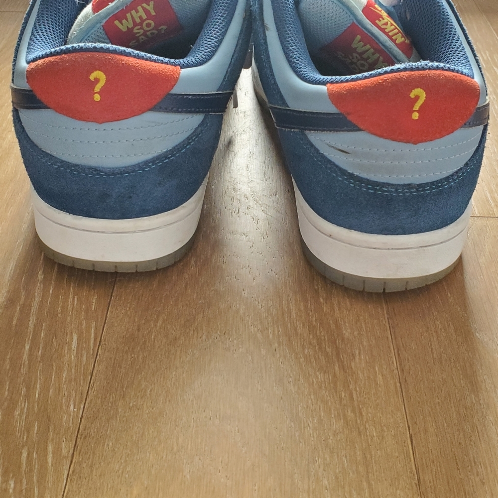 Nike SB Dunk Low Why So Sad Size 10 DX5549-400 Sneakers Shoes Blue NO BOX - Picture 8 of 12